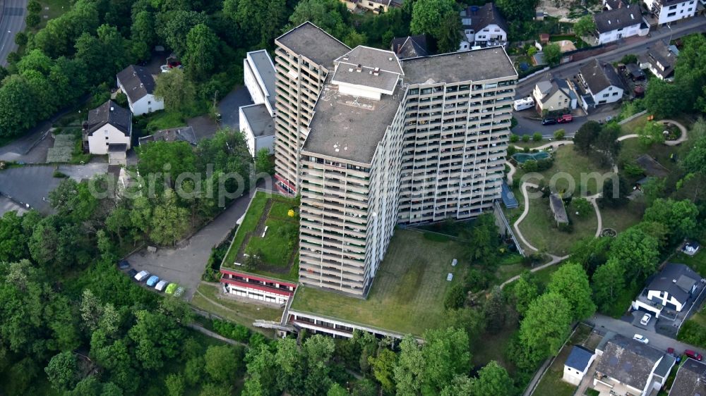 Aerial photograph Vallendar - Retirement home of the Residenz Humboldthoehe gGmbH in Vallendar in the state Rhineland-Palatinate, Germany