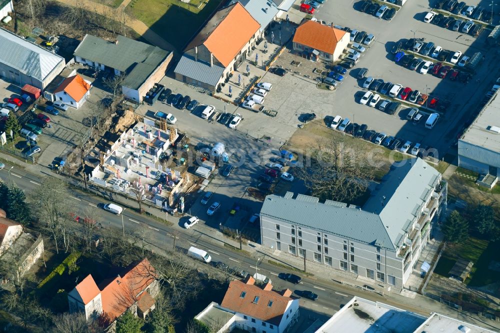 Berlin from above - Build retirement home on Hoenower Strasse in the district Mahlsdorf in Berlin, Germany