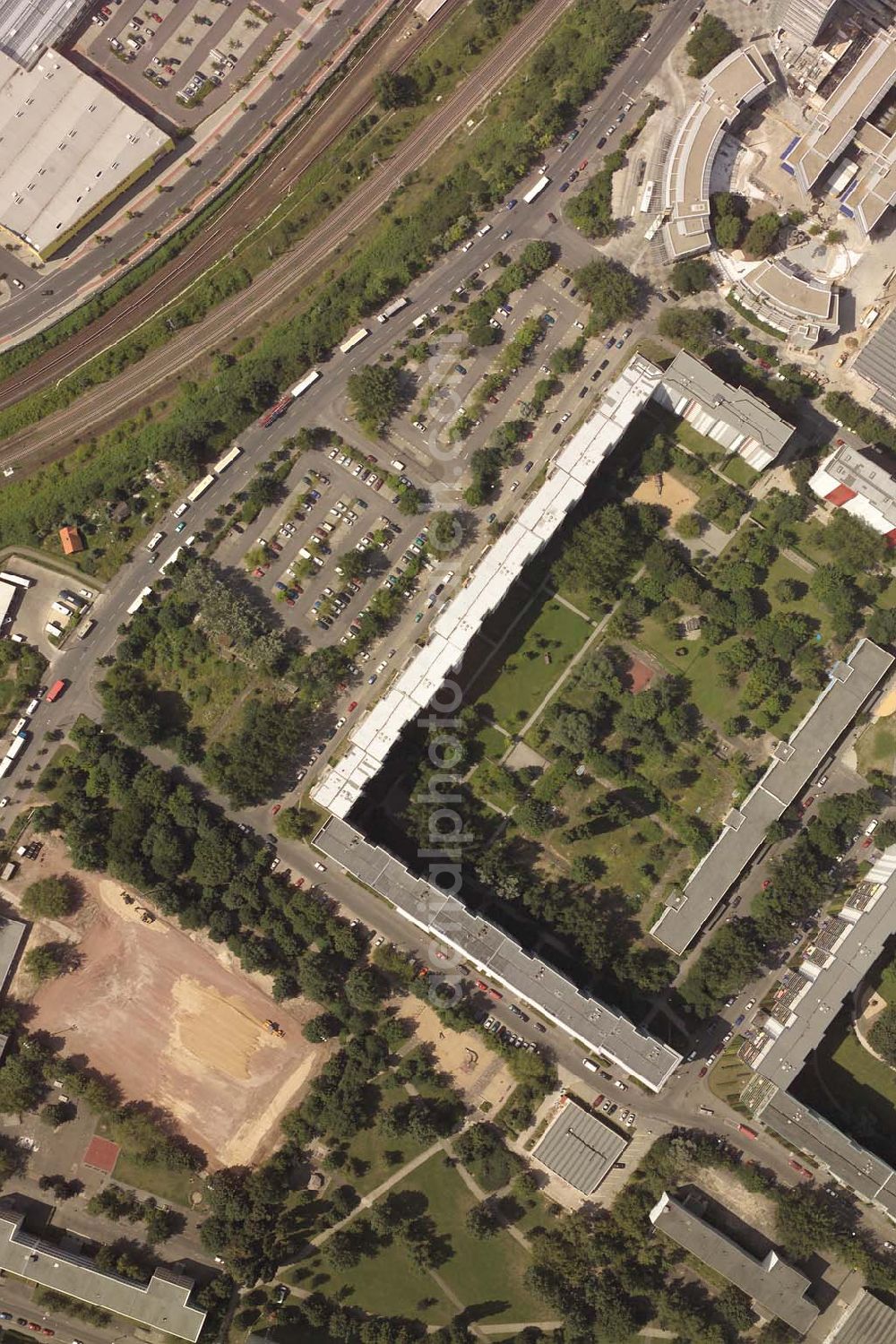 Aerial image Berlin - Friedrichshain - Blick auf das Stadtentwicklungsgebiet an der Eldenaer Straße in Berlin Friedrichshain - ein Projekt der landeseigenen SES Stadtentwicklungsgesellschaft auf dem Gelände der ehemaligen alten Schlachthöfe.