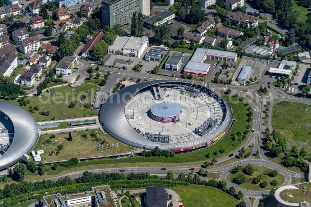 Baden-Baden from above - Building of the shopping center Shopping Cite in Baden-Baden in the state Baden-Wuerttemberg