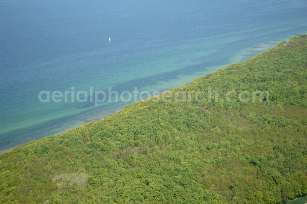 Aerial photograph Nienhagen - Blick auf den Mischwald zwischen den Gemeinden Börgerende-Rethwisch und Nienhagen. Er ist 180 ha groß, grenzt direkt an die Steilküste und wird im Volksmund Gespensterwald genannt. Homepage: