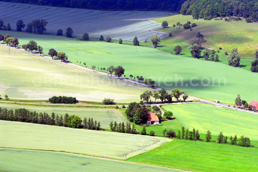 Aerial photograph Bad Colberg-Heldburg - Blick auf die Siedlung Seemühle an der Hildburghäuser Straße bei Bad Colberg-Heldburg OT Heldburg.