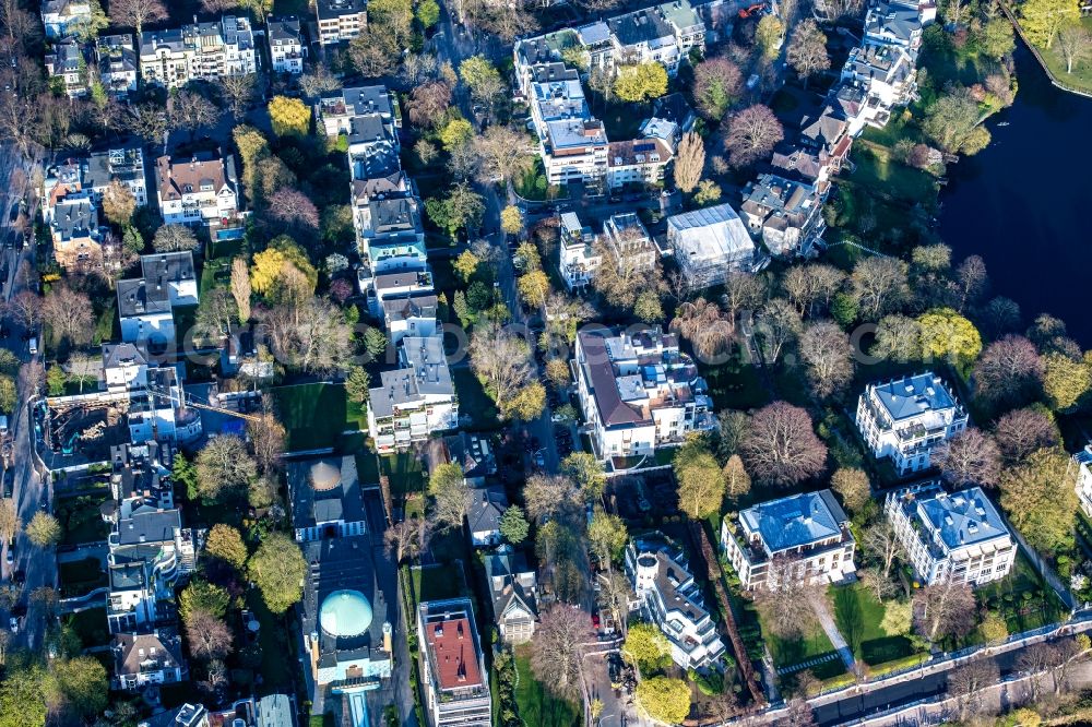 Hamburg from above - Settlement area in the area of a??a??Karlstrasse in the district of Uhlenhorst in Hamburg, Germany