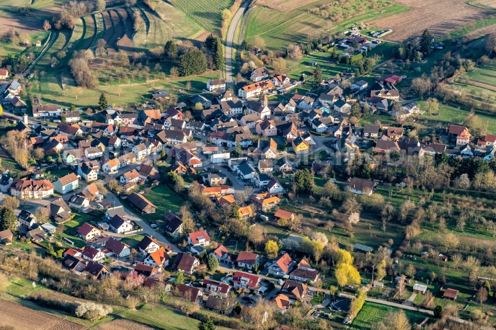 Aerial image Ettenheimmünster - The district in Ettenheimweiler in the state Baden-Wurttemberg, Germany