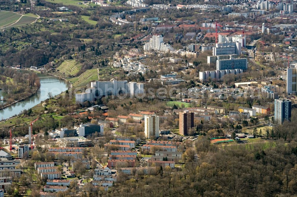 Aerial photograph Freiberg - The district in Freiberg in the state Baden-Wuerttemberg, Germany