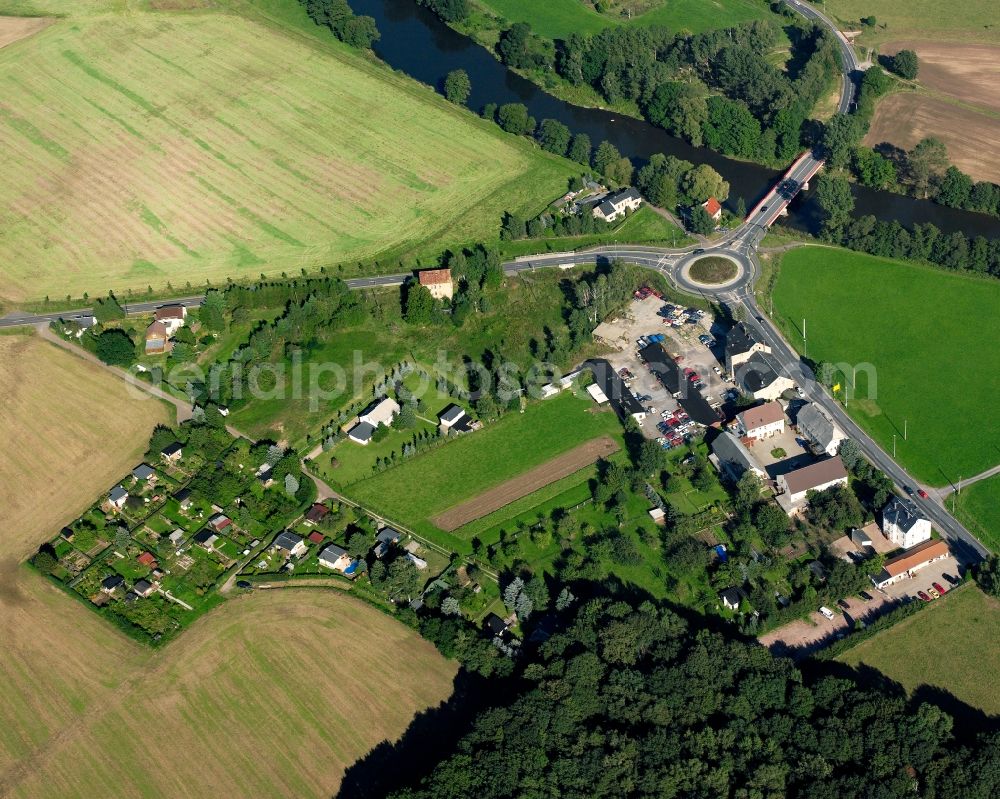 Aerial photograph Gunnersdorf - The district in Gunnersdorf in the state Saxony, Germany