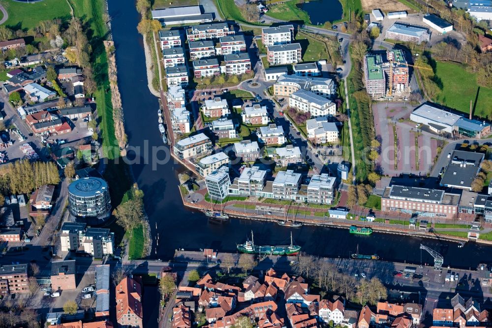 Aerial image Stade - The district Hafencity in Stade in the state Lower Saxony, Germany