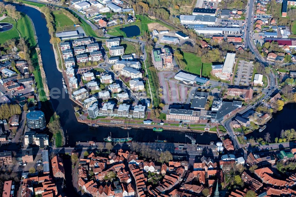 Aerial photograph Stade - The district Hafencity in Stade in the state Lower Saxony, Germany