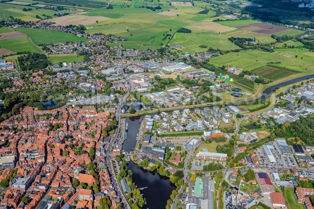 Aerial photograph Stade - The district Hafencity in Stade in the state Lower Saxony, Germany