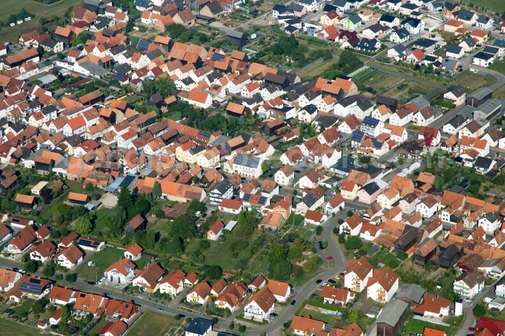 Aerial image Hatzenbühl - Settlement area in Hatzenbuehl in the state Rhineland-Palatinate, Germany