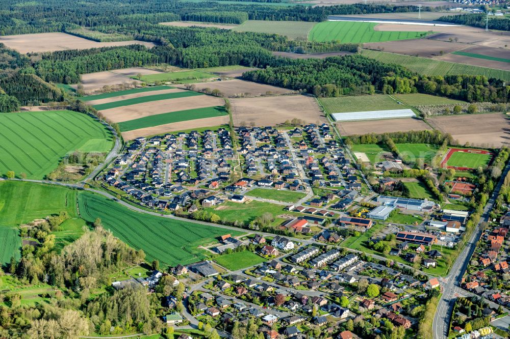 Aerial photograph Horneburg - Town View of the streets and houses of the residential areas in Horneburg in the state Lower Saxony, Germany