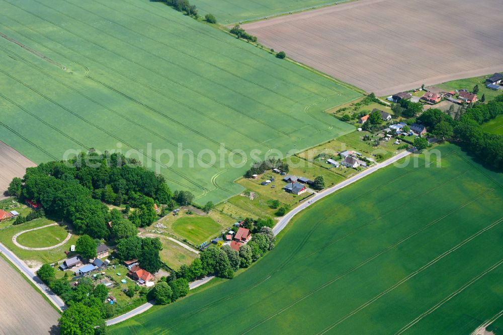 Kogel from the bird's eye view: The district on street Kronshof in Kogel in the state Mecklenburg - Western Pomerania, Germany