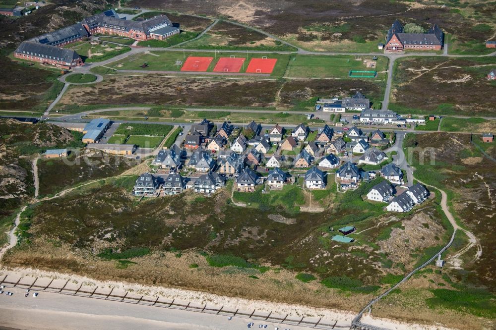 Hörnum (Sylt) from above - The district Kressen-Jacobs-Tal in Hoernum (Sylt) at the island Sylt in the state Schleswig-Holstein, Germany