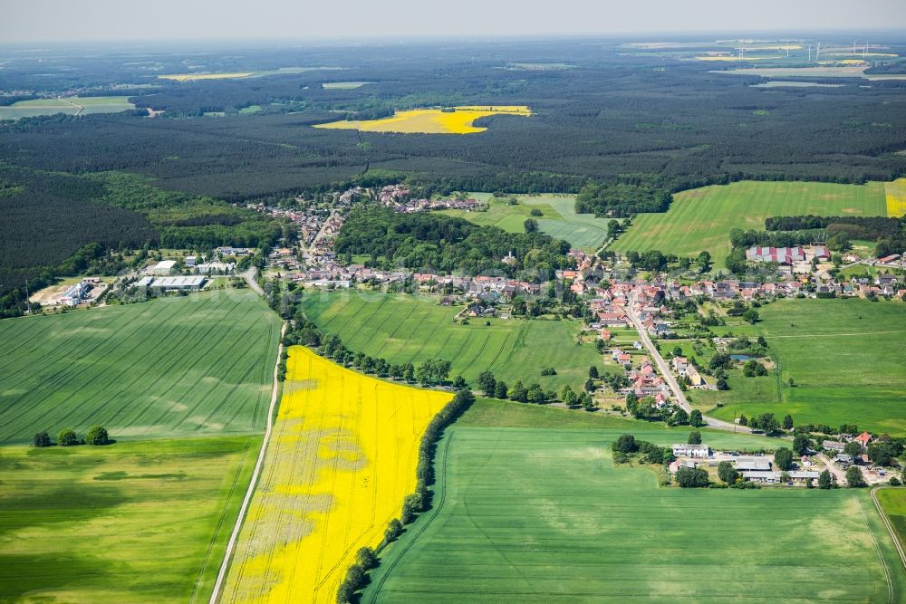 Kropstädt from above - Settlement area in Kropstaedt in the state Saxony-Anhalt, Germany