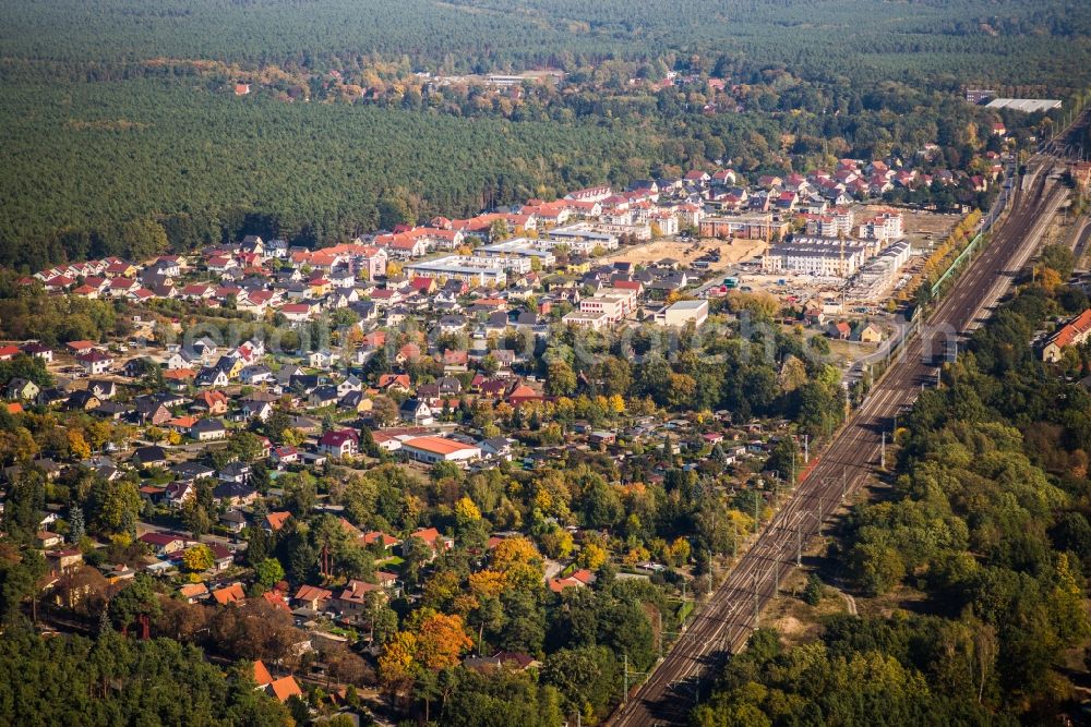 Michendorf from the bird's eye view: Settlement area in Michendorf in the state Brandenburg, Germany