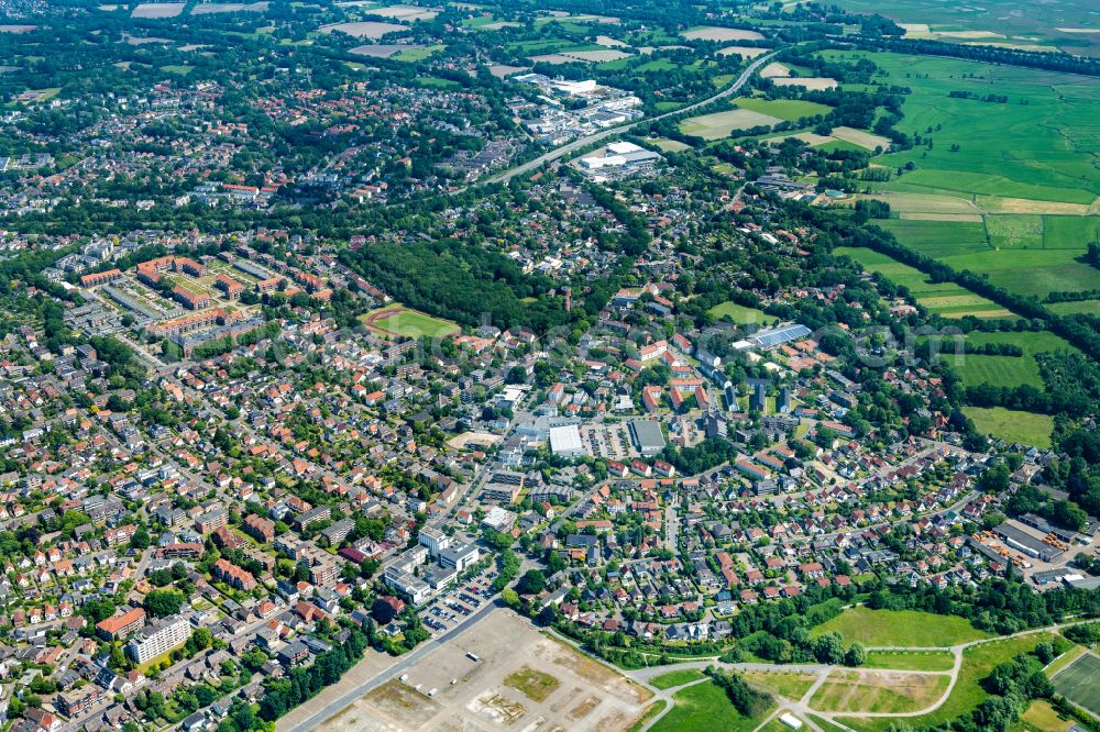 Aerial image Oldenburg - The district Neu-Donnerschwee of ehemaliegen Kasernengelaendes in Oldenburg in the state Lower Saxony, Germany