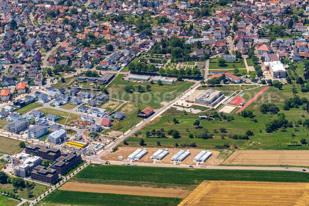 Rust from above - The district in Osten von in Rust in the state Baden-Wuerttemberg, Germany