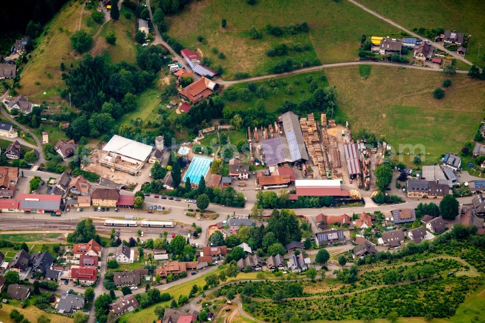 Aerial image Oberharmersbach - Settlement area in Oberharmersbach in the state Baden-Wurttemberg, Germany