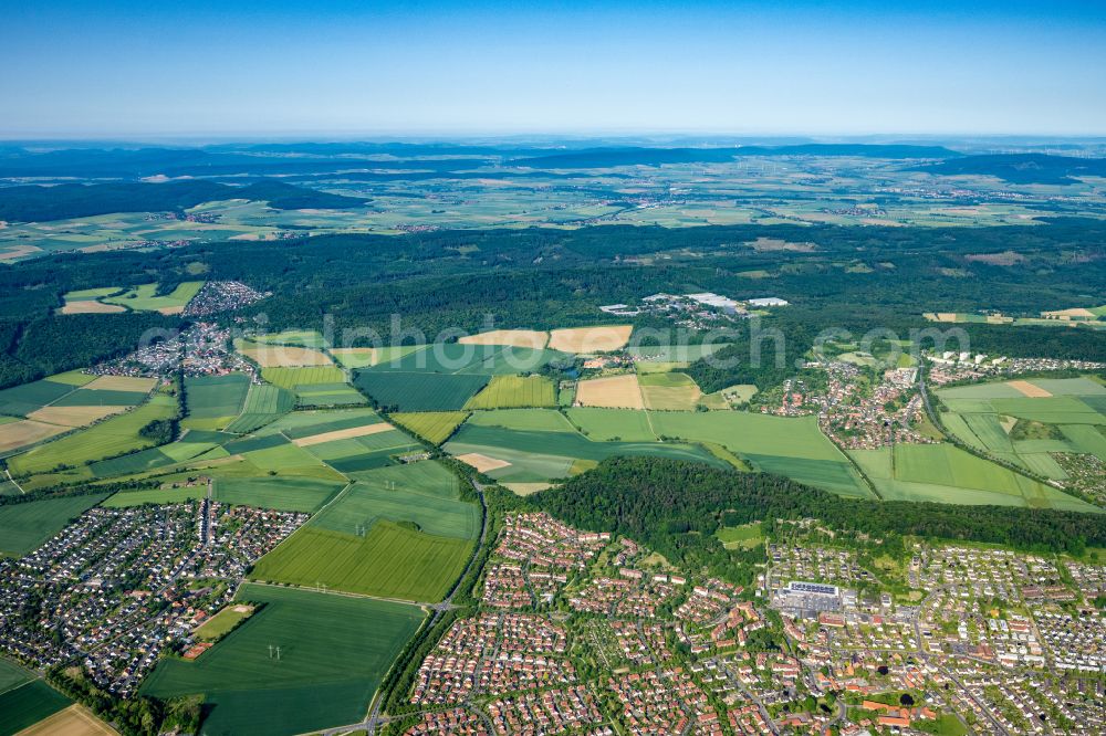 Hildesheim from above - The district Ochtersum on street Sohldfeld in Hildesheim in the state Lower Saxony, Germany