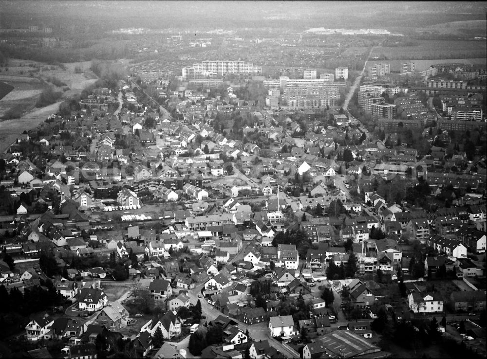 Monheim am Rhein from the bird's eye view: Settlement area in the district Baumberg in Monheim am Rhein in the state North Rhine-Westphalia, Germany