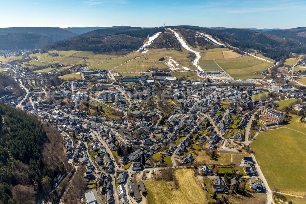 Willingen (Upland) from the bird's eye view: Settlement area in the district Effelsberg in Willingen (Upland) in the state Hesse, Germany