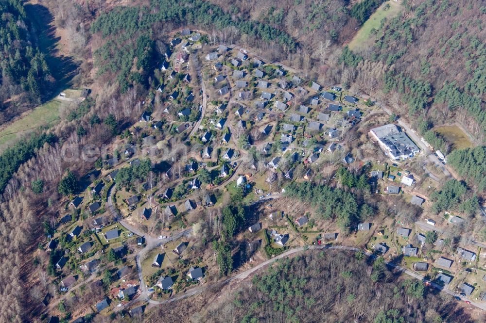 Gossersweiler-Stein from above - Settlement area in the district Feriendorf Eichwald in Gossersweiler-Stein in the state Rhineland-Palatinate, Germany