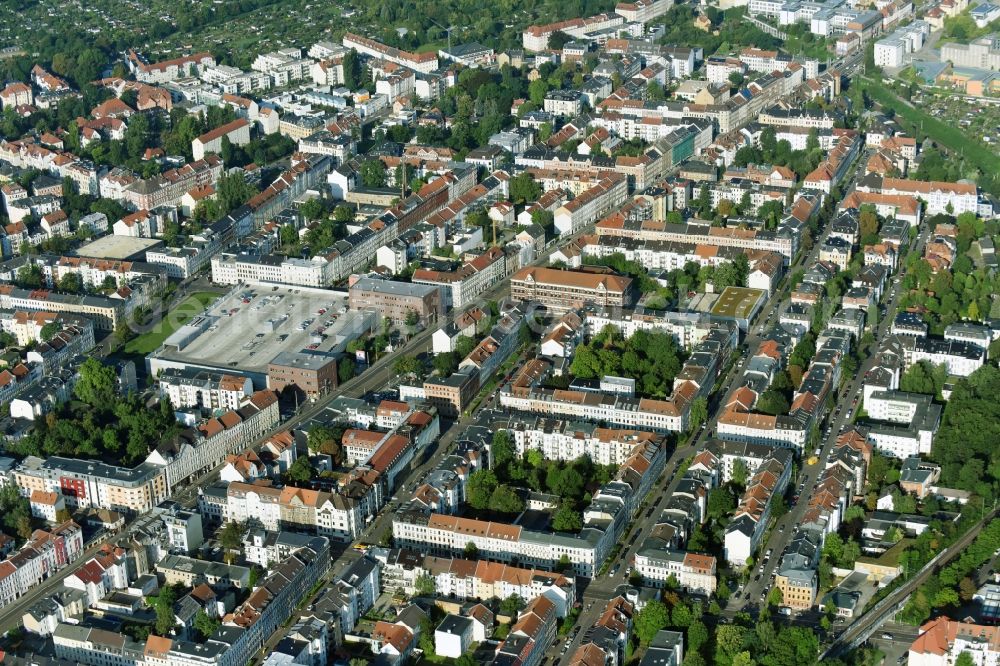 Leipzig from above - Settlement area in the district Gohlis in Leipzig in the state Saxony, Germany