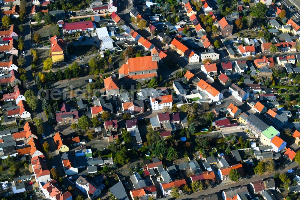 Aerial image Bitterfeld-Wolfen - Settlement area in the district Greppin in Bitterfeld-Wolfen in the state Saxony-Anhalt, Germany