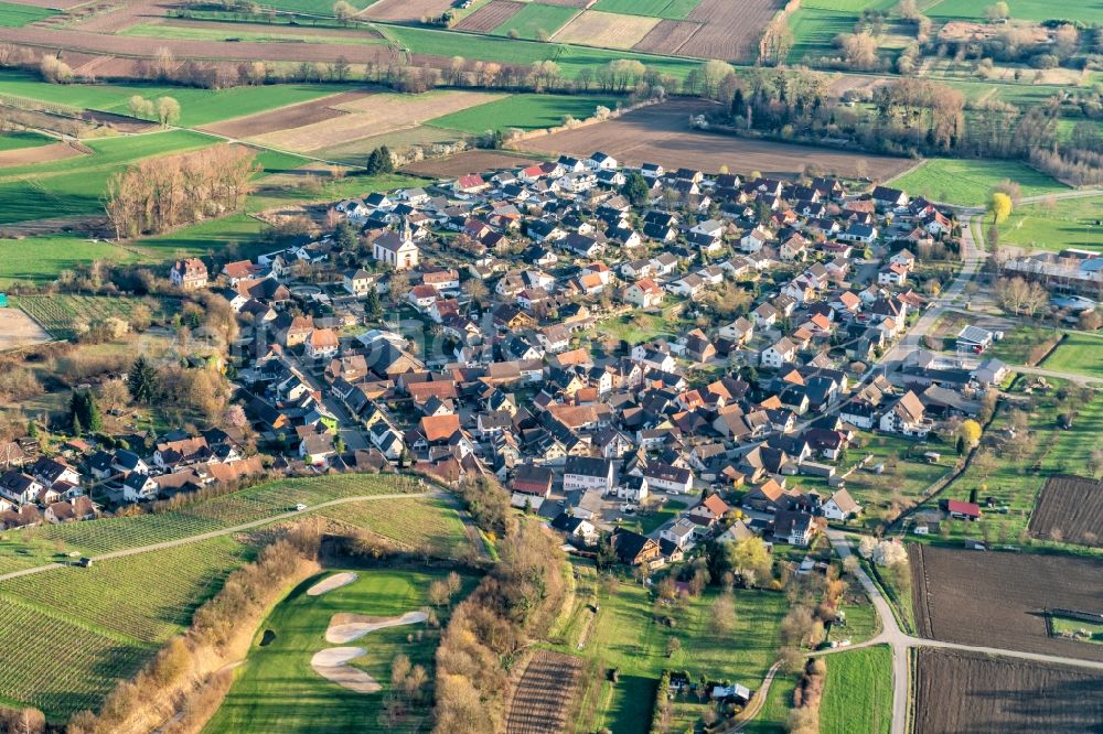 Aerial photograph Tutschfelden - The district Ortsteil von Herbolzheim in Tutschfelden in the state Baden-Wurttemberg, Germany