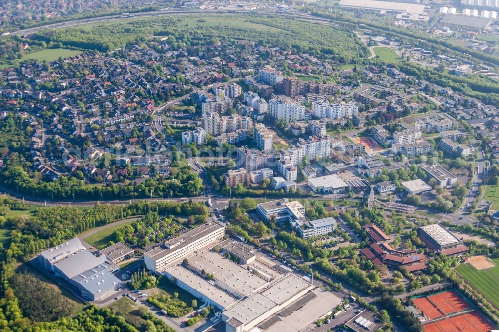 Aerial image Würzburg - Settlement area in the district Heuchelhof in Wuerzburg in the state Bavaria, Germany