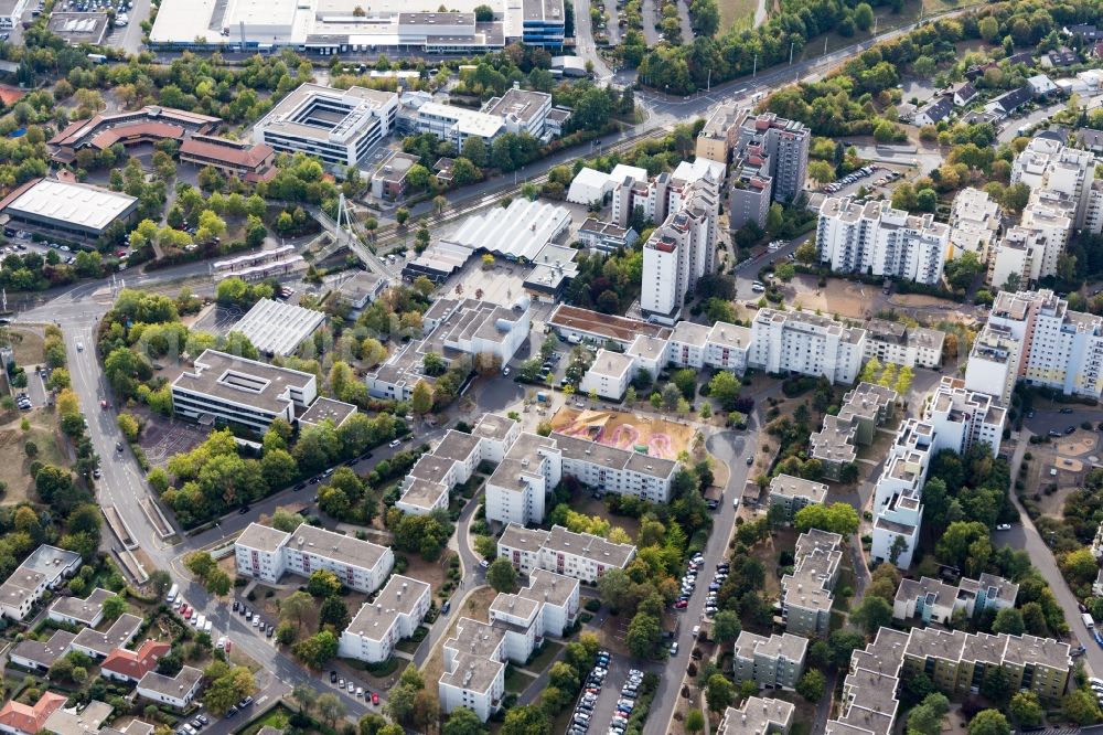 Aerial image Würzburg - The district in the district Heuchelhof in Wuerzburg in the state Bavaria, Germany