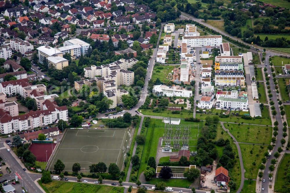 Aerial photograph Heidelberg - Settlement area in the district Kirchheim in Heidelberg in the state Baden-Wuerttemberg, Germany