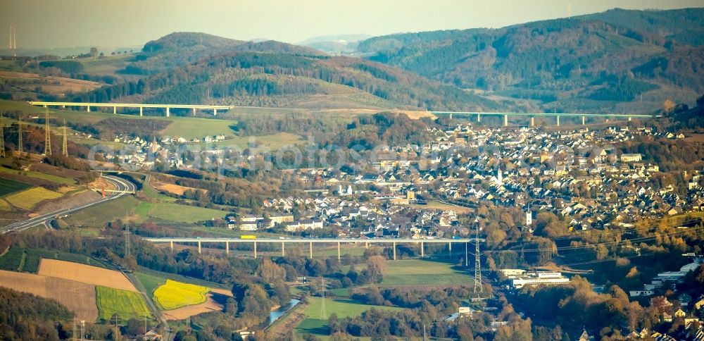 Bestwig from the bird's eye view: The district in the district Nuttlar in Bestwig in the state North Rhine-Westphalia, Germany