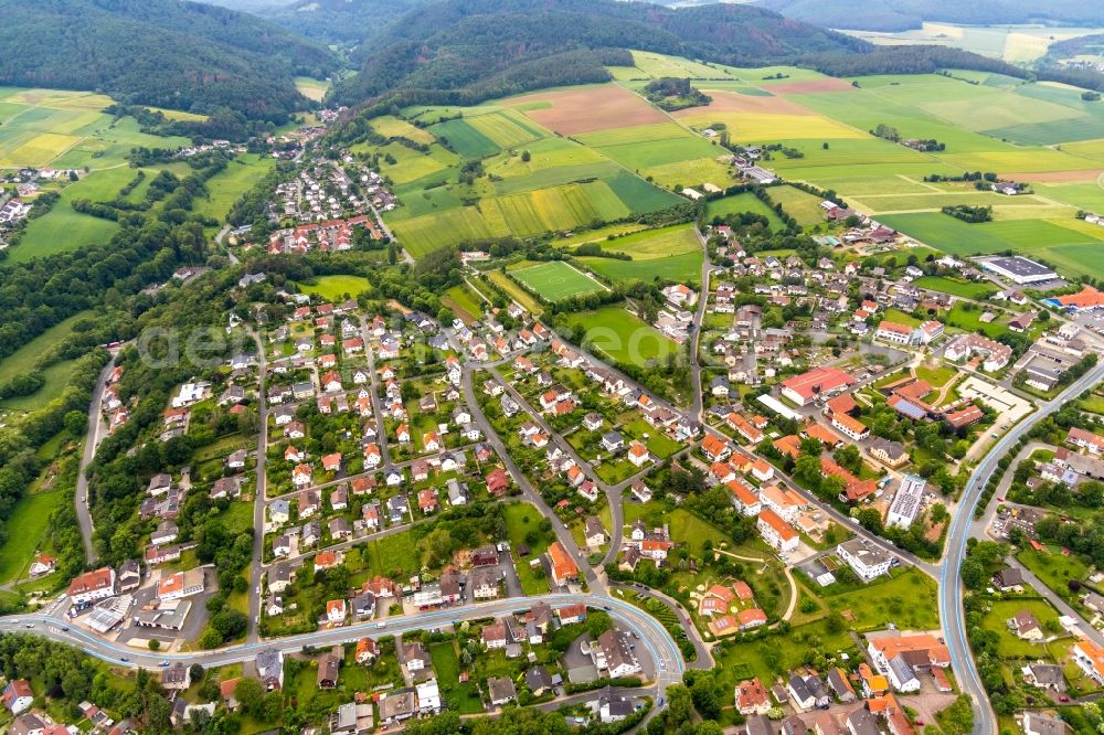 Aerial image Bad Wildungen - The district in the district Reitzenhagen in Bad Wildungen in the state Hesse, Germany