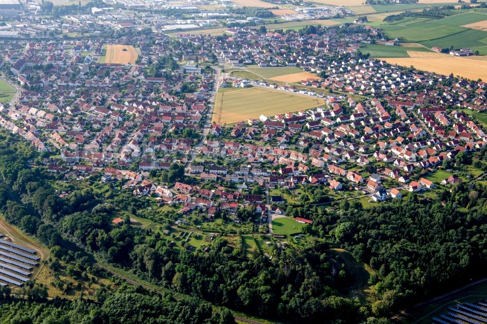 Aerial photograph Donauwörth - Settlement area in the district Riedlingen in Donauwoerth in the state Bavaria, Germany