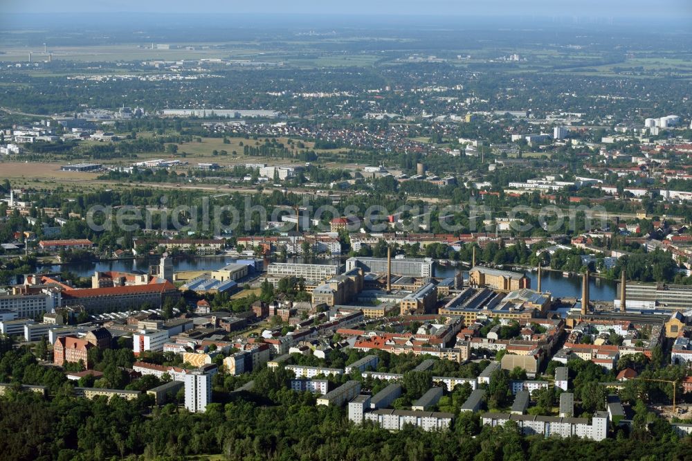 Berlin from above - Settlement area in the district Schoeneweide in Berlin, Germany