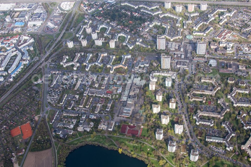 Aerial image Mannheim - Settlement area in the district Vogelstang in Mannheim in the state Baden-Wuerttemberg, Germany