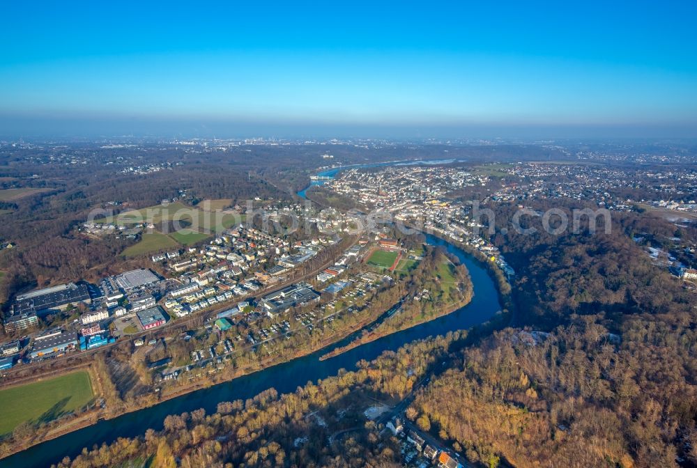 Aerial image Essen - Settlement area in the district Werden in Essen in the state North Rhine-Westphalia