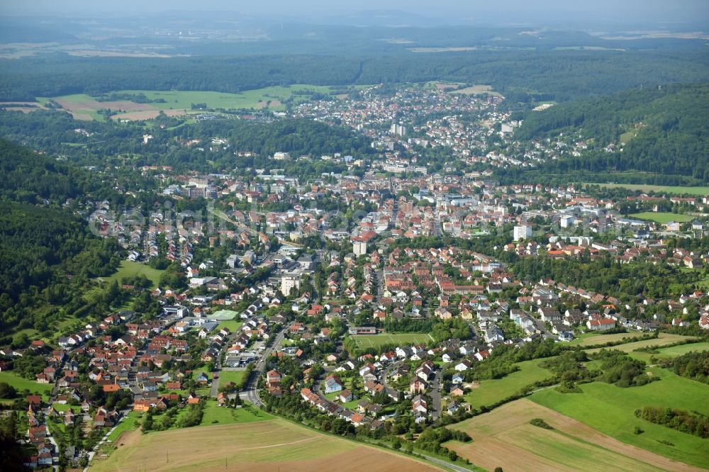 Aerial image Bad Kissingen - Settlement area in the district Winkels in Bad Kissingen in the state Bavaria, Germany