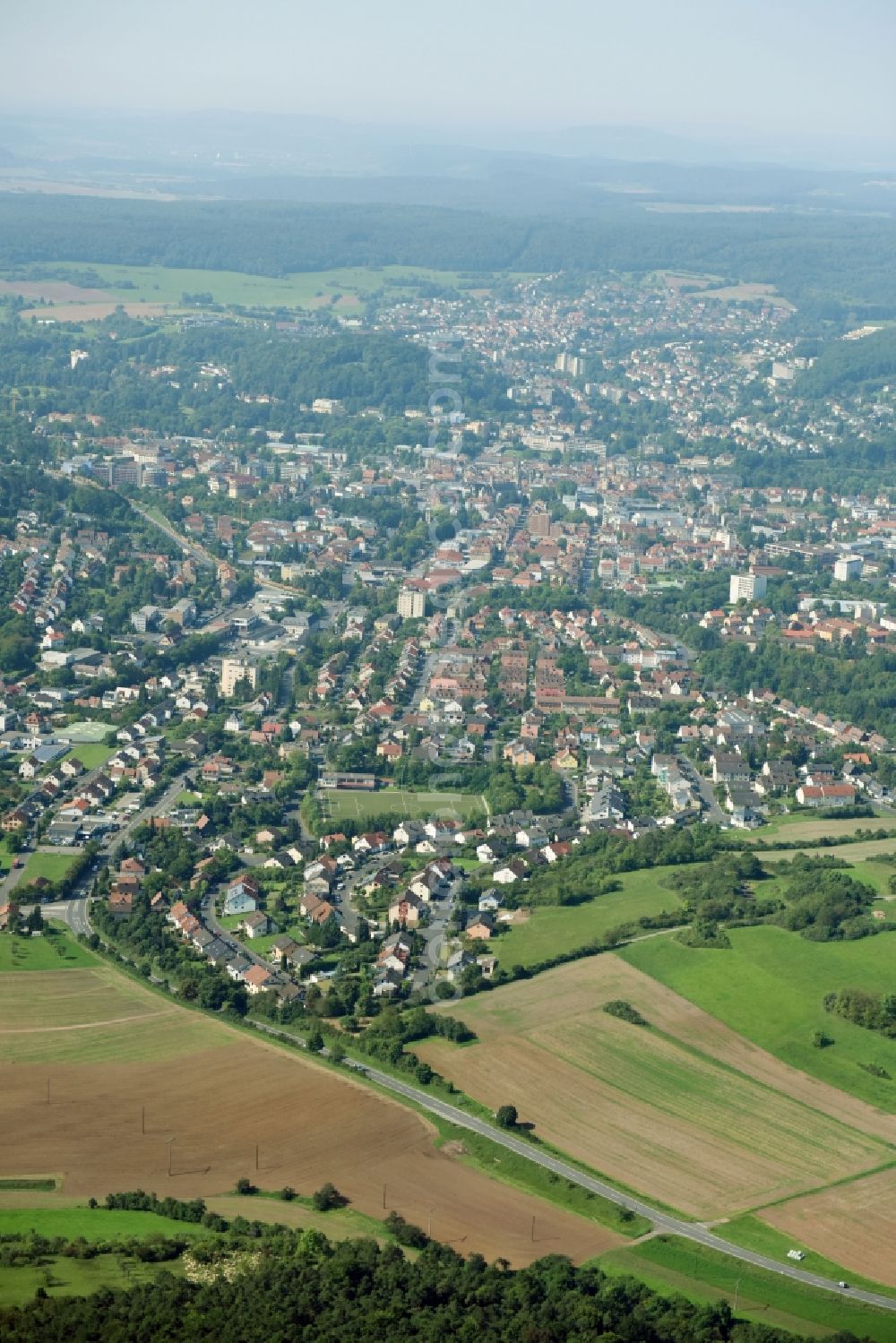 Aerial photograph Bad Kissingen - Settlement area in the district Winkels in Bad Kissingen in the state Bavaria, Germany