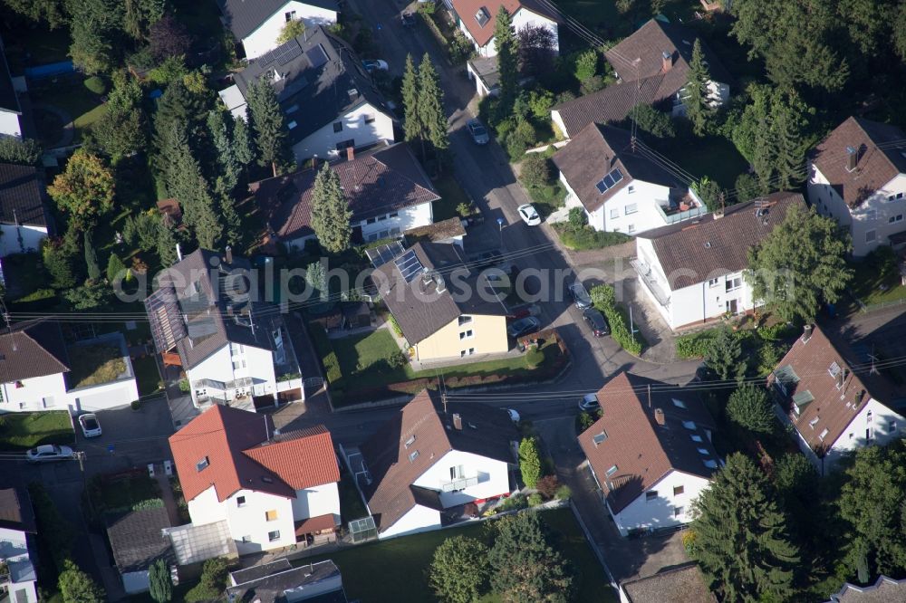 Aerial image Karlsruhe - Settlement area in the district Wolfartsweier in Karlsruhe in the state Baden-Wuerttemberg, Germany