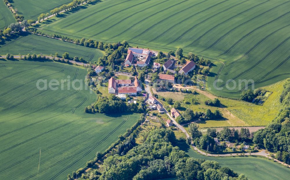 Nossen from above - The district Proeda in Nossen in the state Saxony, Germany