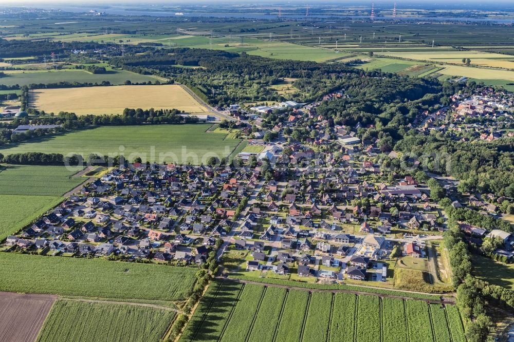 Aerial photograph Dollern - The district Ruestjer Weg in Dollern in the state Lower Saxony, Germany