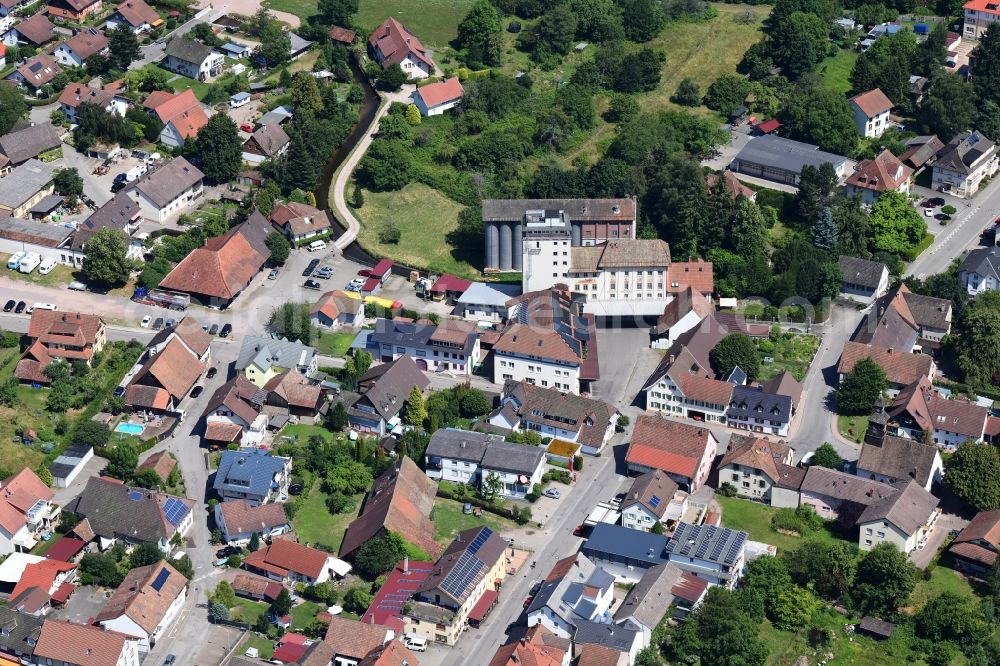 Hausen im Wiesental from the bird's eye view: The district Buergerzentrum in the village center in Hausen im Wiesental in the state Baden-Wurttemberg, Germany