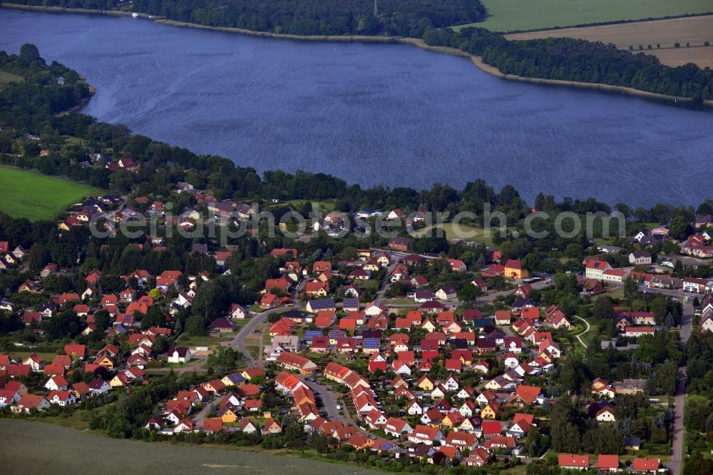 Neuruppin from the bird's eye view: View of the settlement zone Treskow in Neuruppin in the state Brandenburg