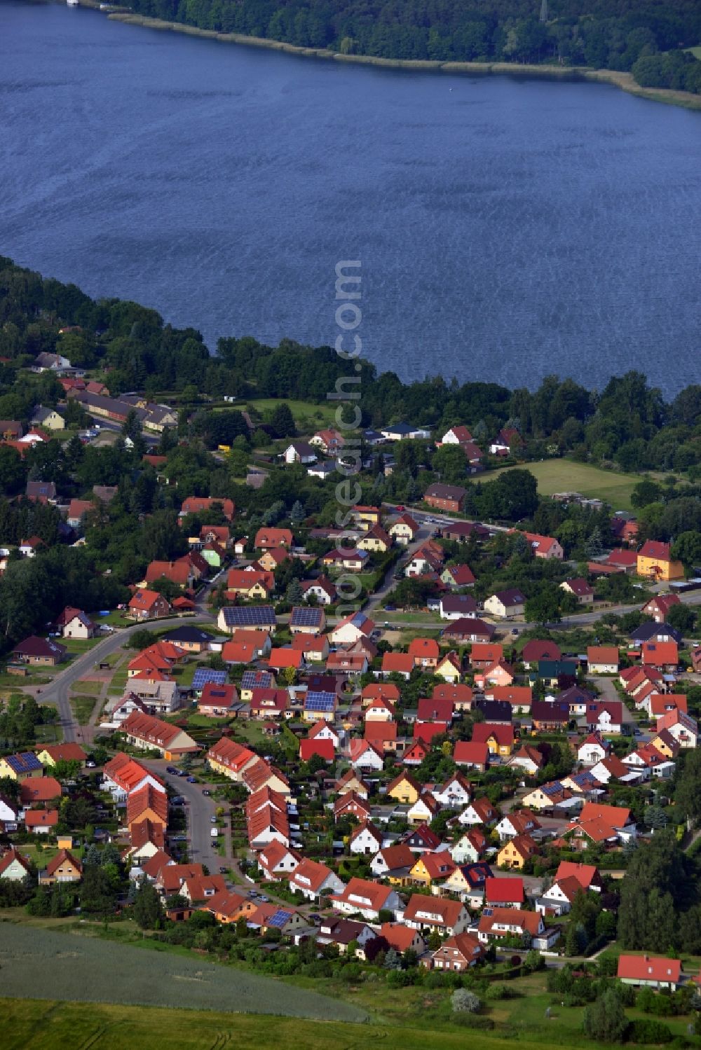 Aerial image Neuruppin - View of the settlement zone Treskow in Neuruppin in the state Brandenburg