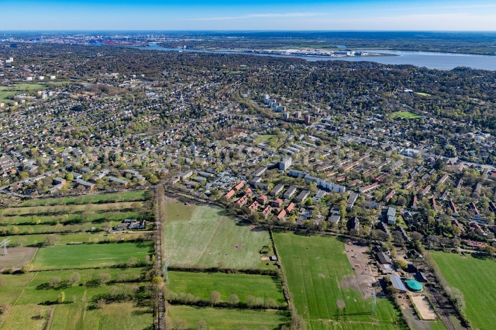 Aerial photograph Hamburg - The district on the banks of the Elbe in the district Blankenese in Hamburg, Germany