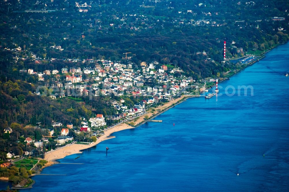 Hamburg from above - The district on the banks of the Elbe in the district Blankenese in Hamburg, Germany