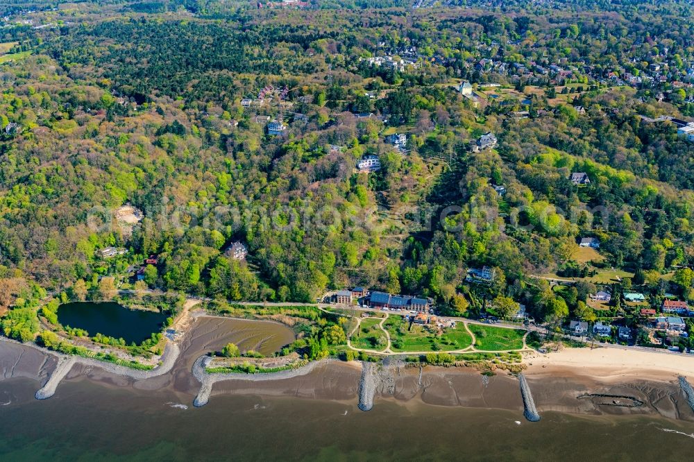 Hamburg from above - The district on the banks of the Elbe in the district Blankenese in Hamburg, Germany