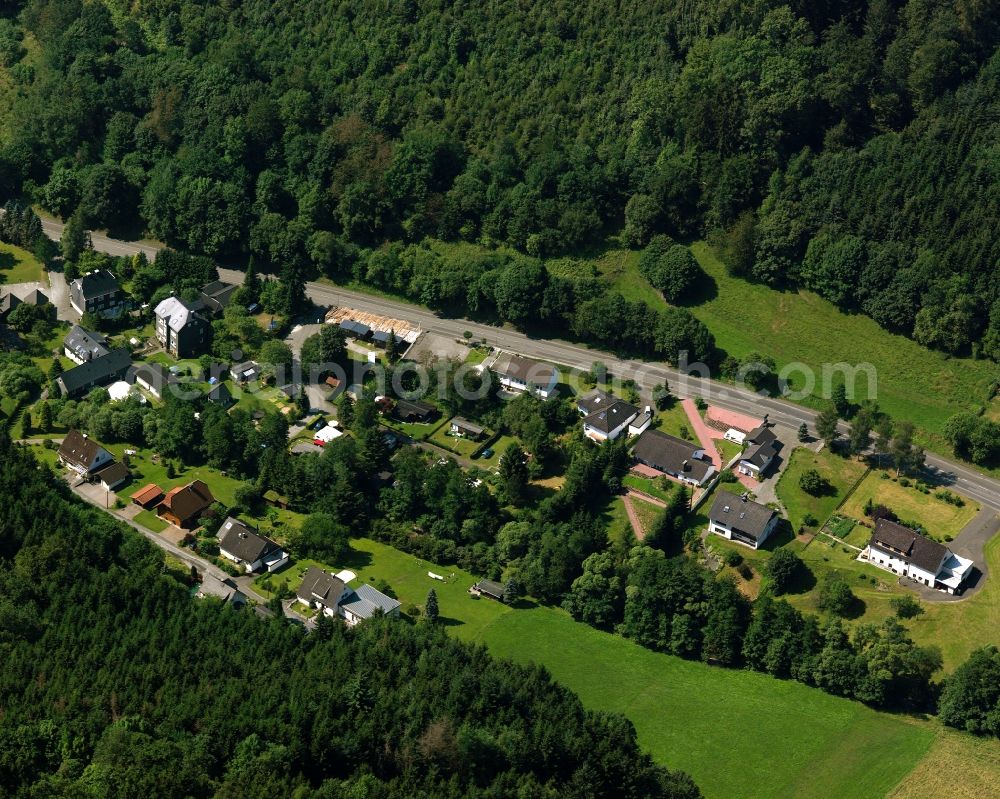 Aerial photograph Bad Laasphe - The district on Wasserstrasse in Bad Laasphe at Siegerland in the state North Rhine-Westphalia, Germany